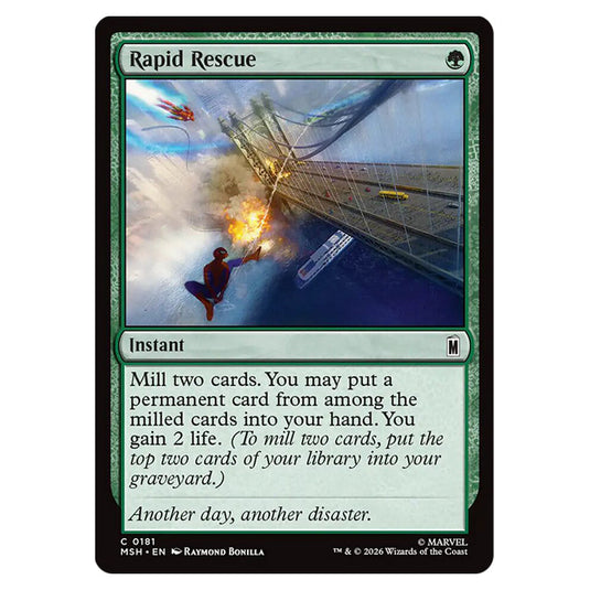 Rapid Rescue 0181 card from the Magic The Gathering set Marvel Super Heroes
