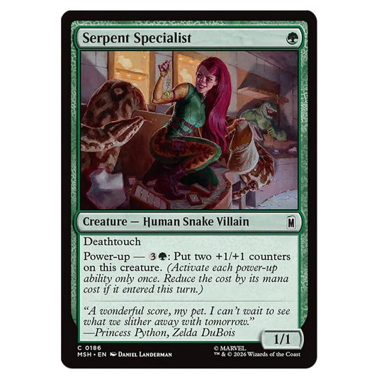 Serpent Specialist 0186 card from the Magic The Gathering set Marvel Super Heroes