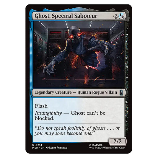 Ghost, Spectral Saboteur 0214 card from the Magic The Gathering set Marvel Super Heroes