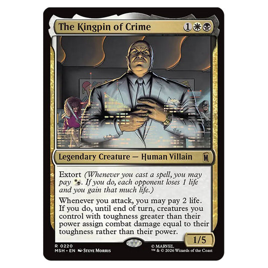The Kingpin of Crime 0220 card from the Magic The Gathering set Marvel Super Heroes