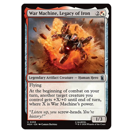 War Machine, Legacy of Iron 0238 card from the Magic The Gathering set Marvel Super Heroes