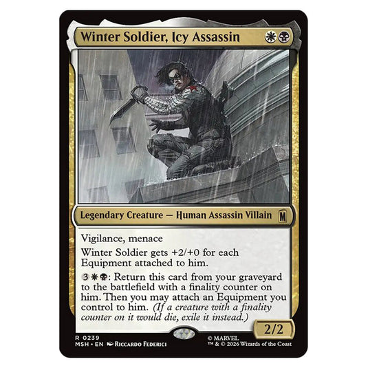 Winter Soldier, Icy Assassin 0239 card from the Magic The Gathering set Marvel Super Heroes