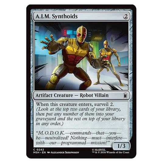 A.I.M. Synthoids 0242 card from the Magic The Gathering set Marvel Super Heroes