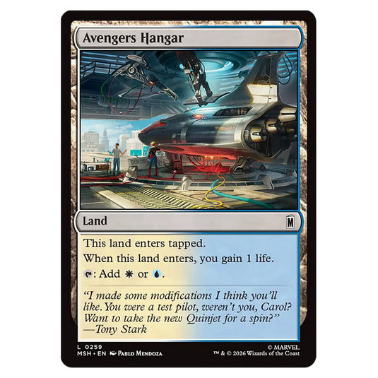 Avengers Hangar 0259 card from the Magic The Gathering set Marvel Super Heroes
