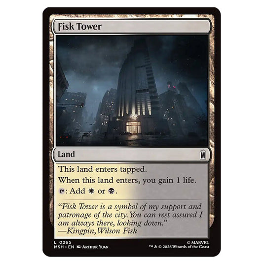 Fisk Tower 0265 card from the Magic The Gathering set Marvel Super Heroes