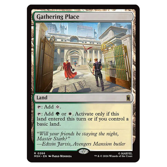 Gathering Place 0266 card from the Magic The Gathering set Marvel Super Heroes