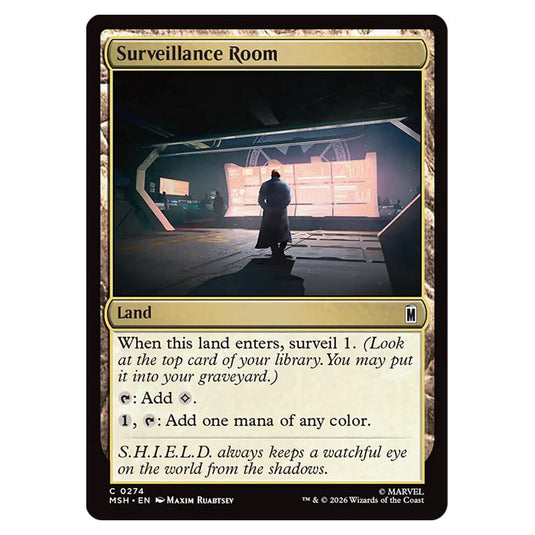 Surveillance Room 0274 card from the Magic The Gathering set Marvel Super Heroes