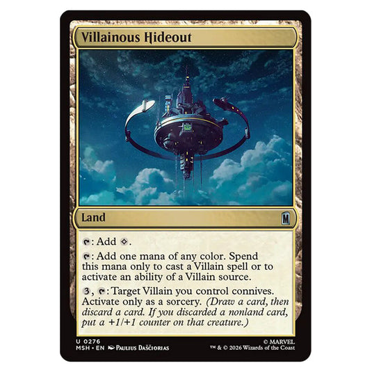 Villainous Hideout 0276 card from the Magic The Gathering set Marvel Super Heroes