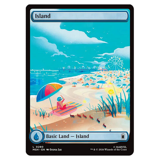 Island 0280 card from the Magic The Gathering set Marvel Super Heroes