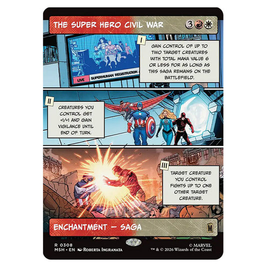 The Super Hero Civil War 0308 card from the Magic The Gathering set Marvel Super Heroes