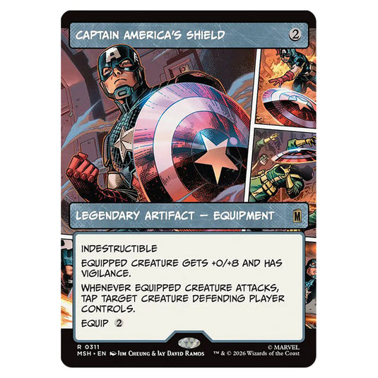 Captain America's Shield 0311 card from the Magic The Gathering set Marvel Super Heroes