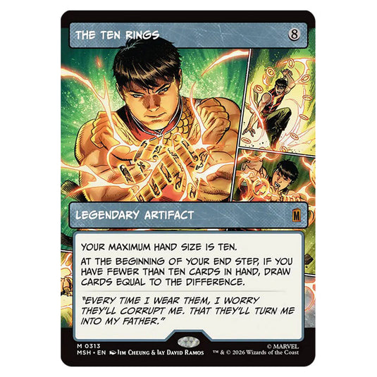 The Ten Rings 0313 card from the Magic The Gathering set Marvel Super Heroes