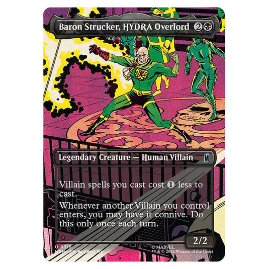Baron Strucker, HYDRA Overlord 0315 card from the Magic The Gathering set Marvel Super Heroes