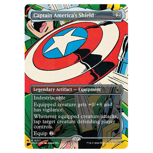 Captain America's Shield 0317 card from the Magic The Gathering set Marvel Super Heroes