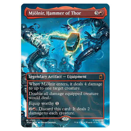 Mjölnir, Hammer of Thor 0339 card from the Magic The Gathering set Marvel Super Heroes
