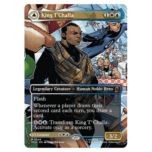 King T'Challa // Black Panther, Hope Enduring 0346 card from the Magic The Gathering set Marvel Super Heroes