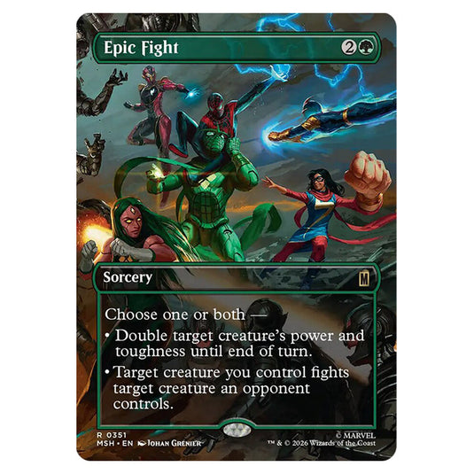 Epic Fight 0351 card from the Magic The Gathering set Marvel Super Heroes