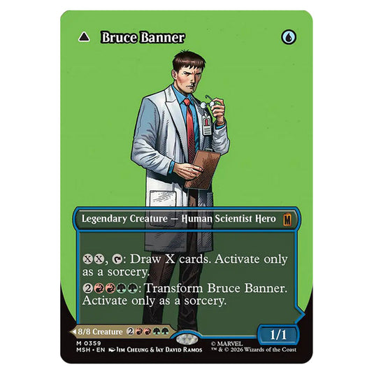 Bruce Banner // The Incredible Hulk 0359 card from the Magic The Gathering set Marvel Super Heroes