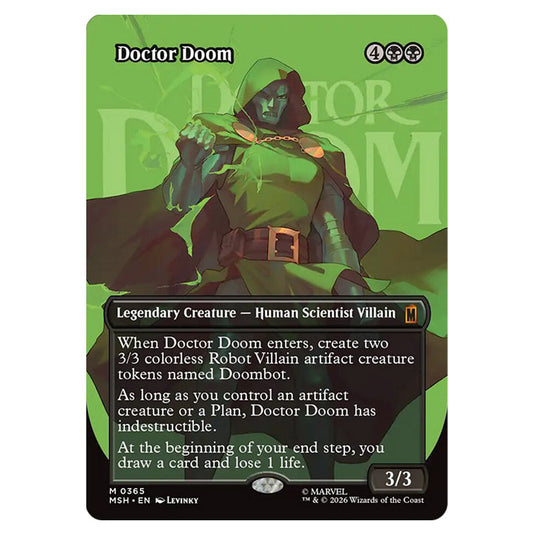 Doctor Doom 0365 card from the Magic The Gathering set Marvel Super Heroes
