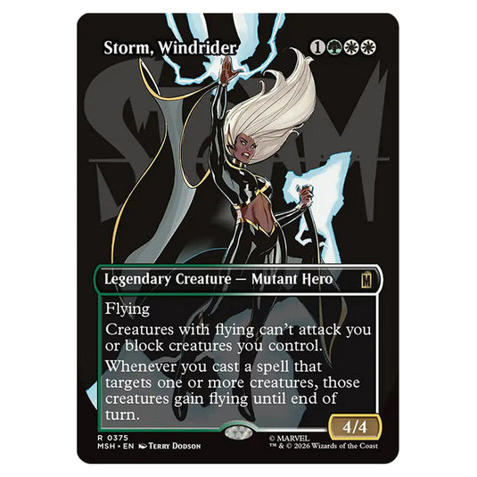 Storm, Windrider 0375 card from the Magic The Gathering set Marvel Super Heroes