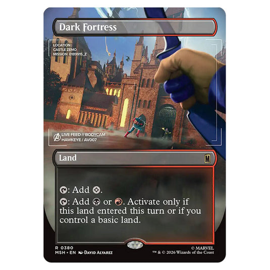 Dark Fortress 0380 card from the Magic The Gathering set Marvel Super Heroes