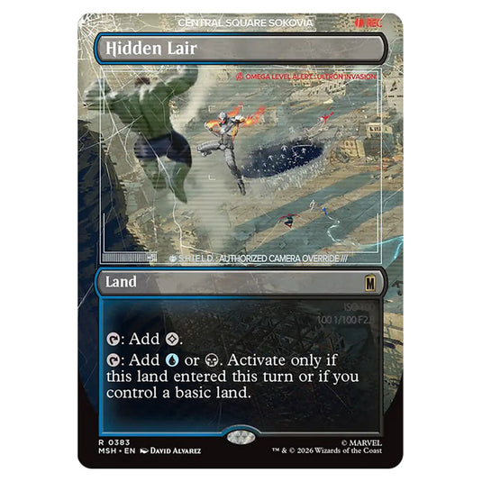 Hidden Lair 0383 card from the Magic The Gathering set Marvel Super Heroes