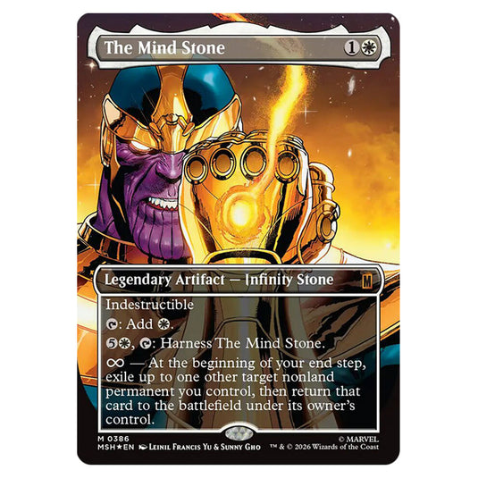 The Mind Stone 0386 card from the Magic The Gathering set Marvel Super Heroes