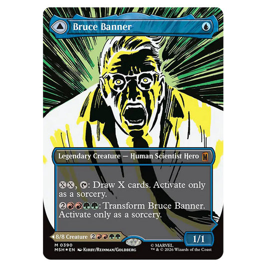 Bruce Banner // The Incredible Hulk 0390 card from the Magic The Gathering set Marvel Super Heroes