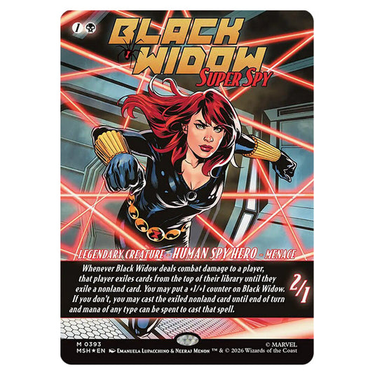 Black Widow, Super Spy 0393 card from the Magic The Gathering set Marvel Super Heroes