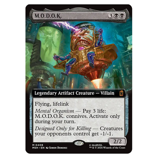 M.O.D.O.K. 0408 card from the Magic The Gathering set Marvel Super Heroes