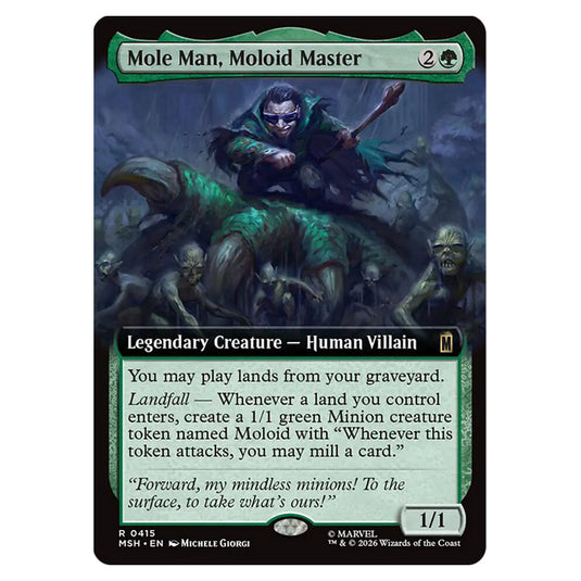 Mole Man, Moloid Master 0415 card from the Magic The Gathering set Marvel Super Heroes