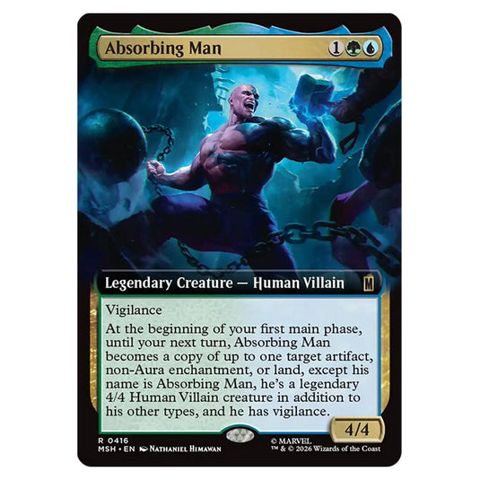 Absorbing Man 0416 card from the Magic The Gathering set Marvel Super Heroes