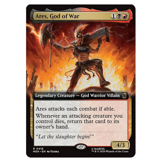 Ares, God of War 0418 card from the Magic The Gathering set Marvel Super Heroes