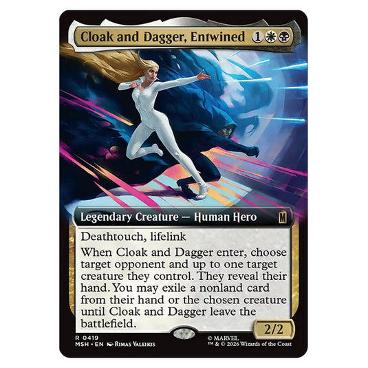 Cloak and Dagger, Entwined 0419 card from the Magic The Gathering set Marvel Super Heroes