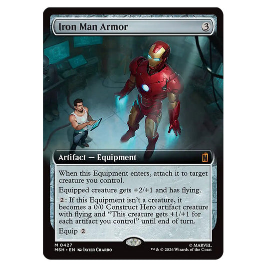 Iron Man Armor 0427 card from the Magic The Gathering set Marvel Super Heroes