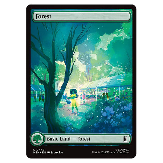 Forest 0442 card from the Magic The Gathering set Marvel Super Heroes
