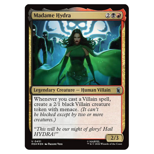 Madame Hydra 0451 card from the Magic The Gathering set Marvel Super Heroes