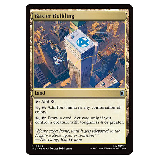 Baxter Building 0453 card from the Magic The Gathering set Marvel Super Heroes