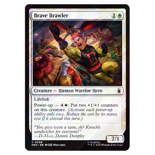 Brave Brawler 0008 card from the Magic The Gathering set Marvel Super Heroes