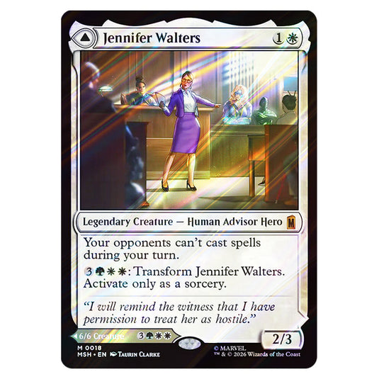 Jennifer Walters // The Sensational She-Hulk 0018 card from the Magic The Gathering set Marvel Super Heroes