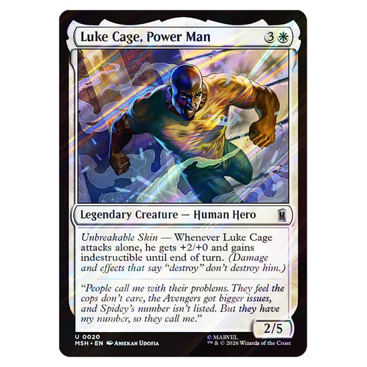 Luke Cage, Power Man 0020 card from the Magic The Gathering set Marvel Super Heroes