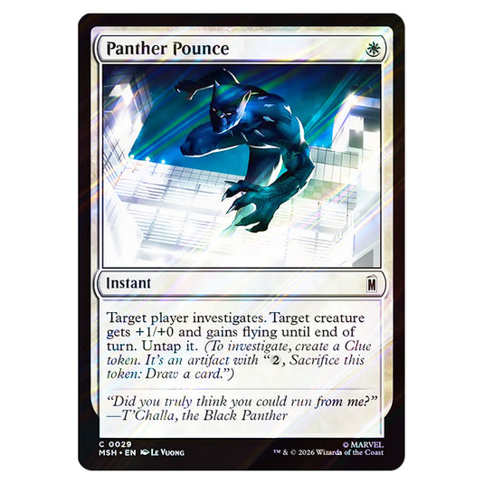 Panther Pounce 0029 card from the Magic The Gathering set Marvel Super Heroes