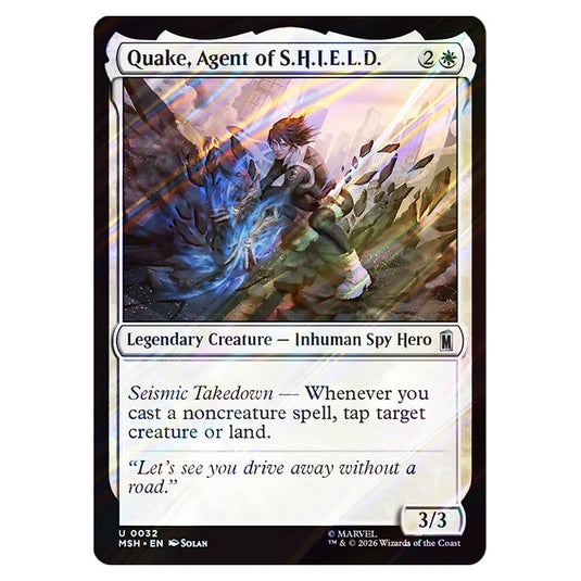 Quake, Agent of S.H.I.E.L.D. 0032 card from the Magic The Gathering set Marvel Super Heroes