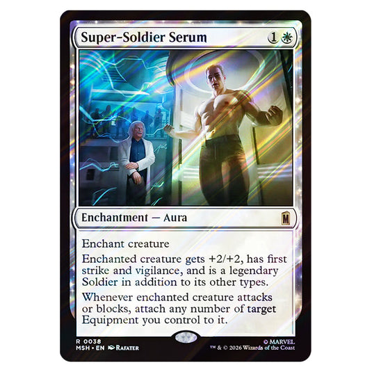 Super-Soldier Serum 0038 card from the Magic The Gathering set Marvel Super Heroes