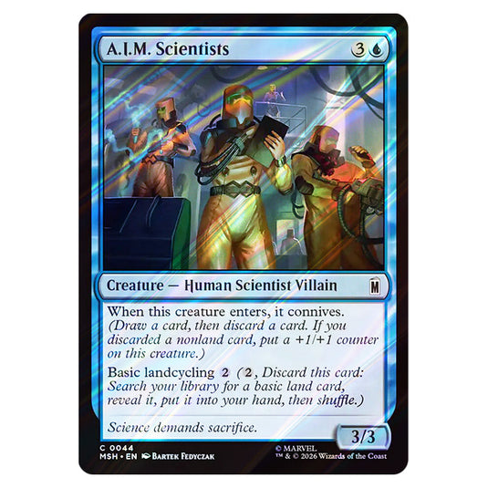 A.I.M. Scientists 0044 card from the Magic The Gathering set Marvel Super Heroes