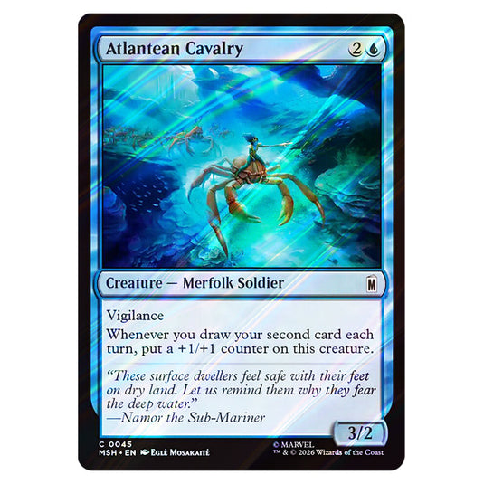 Atlantean Cavalry 0045 card from the Magic The Gathering set Marvel Super Heroes