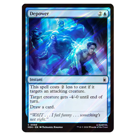 Depower 0050 card from the Magic The Gathering set Marvel Super Heroes