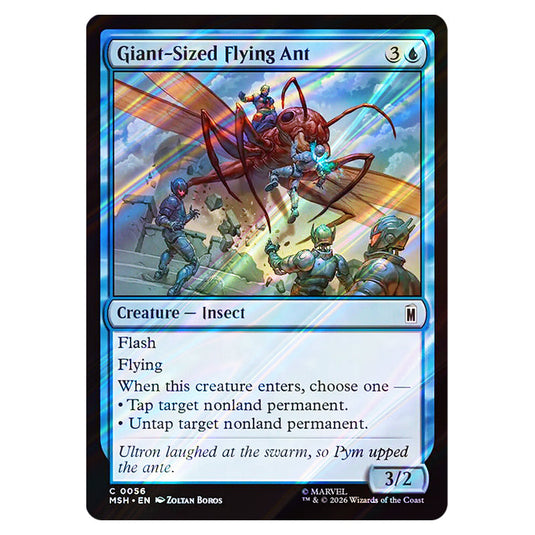 Giant-Sized Flying Ant 0056 card from the Magic The Gathering set Marvel Super Heroes