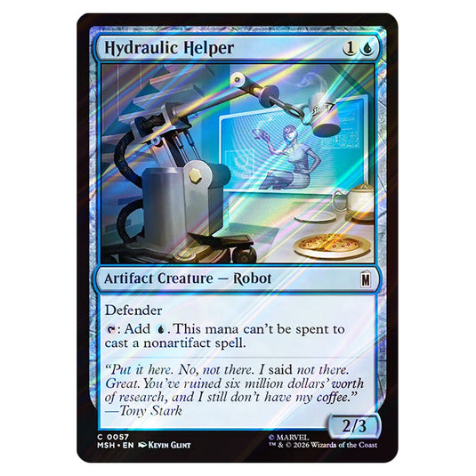 Hydraulic Helper 0057 card from the Magic The Gathering set Marvel Super Heroes