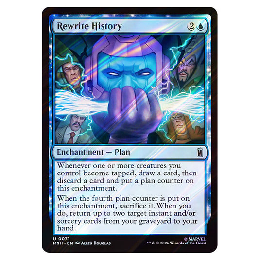 Rewrite History 0071 card from the Magic The Gathering set Marvel Super Heroes